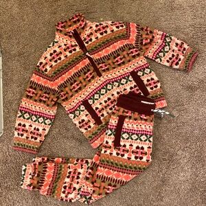 Mini Boden Girlss Patterned Fleece Cozy Set